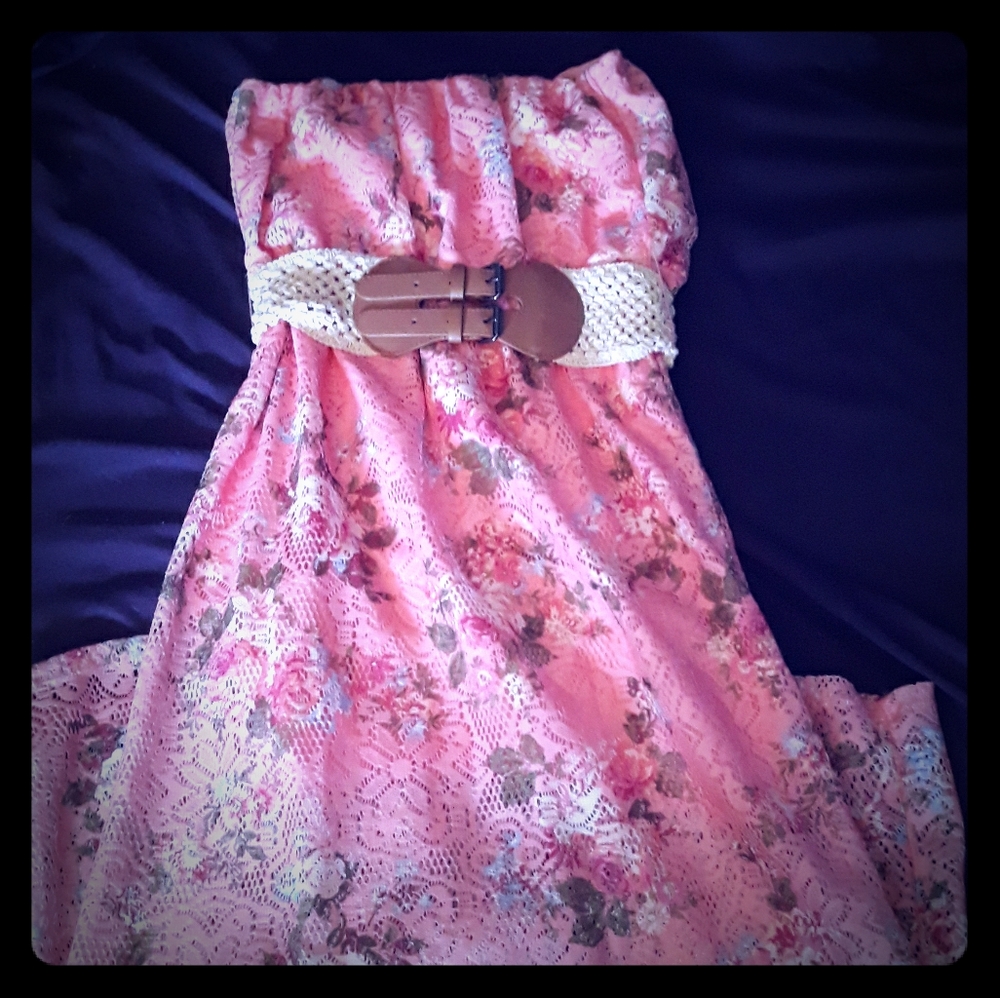 💐🌺🍑PEACH FLORAL LACE MAXI DRESS🍑🌺💐